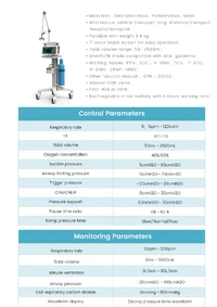 Transport Ventilator - Portable and Transport